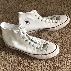 Men’s Hi-Top All White Converse Sneakers